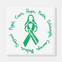Liver Disease Fight Cure Hope Logo Refrigerator Magnets