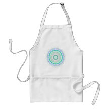 Living Green Mandala kaleidoscope apron