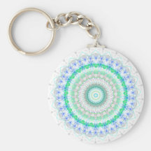Living Green Mandala kaleidoscope keychain