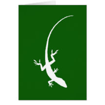Lizard Silhouette Earth Day Card
