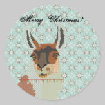 Llama Christmas stickers