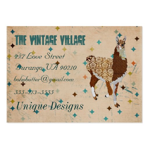 Llama Grunge  Business Card