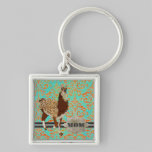 Llama Mum Damask Keychain keychains