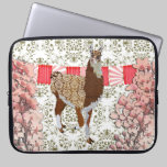 Llama Olive Damask Cherry Blossom Computer Sleeve laptop sleeves