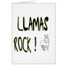 Llamas Rock! Greeting Card