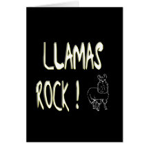 Llamas Rock! Greeting Card