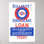 Loan Binoculars Navy 1941 WPA Print