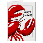 Lobster Dinner Feast Invitation Greeting Card