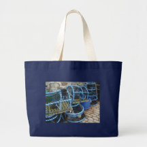 Lobster pots tote bags