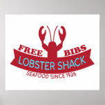 Lobster Shack Fresh Seafood Logo Print