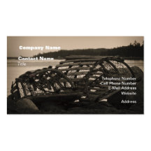 Lobster Traps Sepia Business Card Template