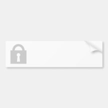 Lock. Top Secret or Confidential Icon. Bumper Stickers