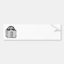 Lock. Top Secret or Confidential Icon. Bumper Sticker