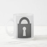 Lock. Top Secret or Confidential Icon. Coffee Mugs