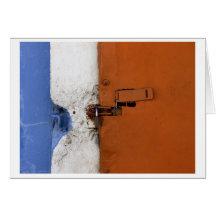 locked flag greeting card