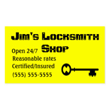 Locksmith business cards
