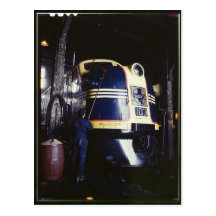 Locomotive washing 1939 post card