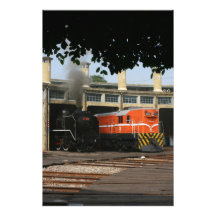 Locomotives at Changhua Roundhouse, Taiwan Photo Art