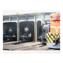 Locomotives at Changhua Roundhouse, Taiwan Photographic Print