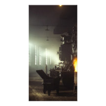 Locomotives Roundhouse Custom Photo Card