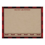Lodge Style Personalised Flat Note Cards - Canoe Personalized Announcement