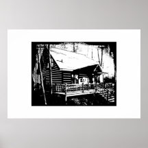 Log cabin poster