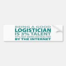 Logistician 3% Talent Bumper Stickers