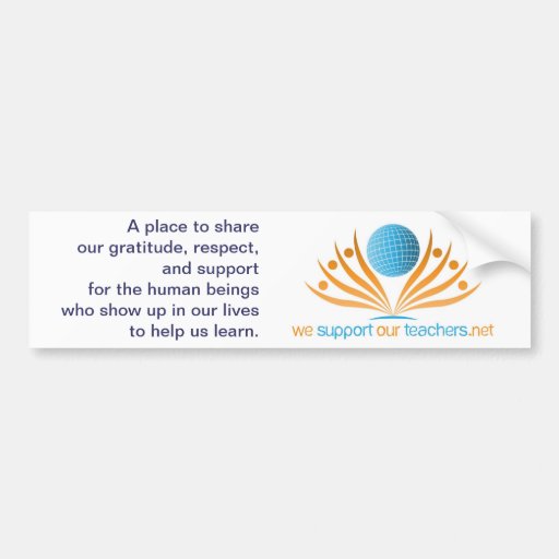 Logo--WeSupportOurTeachers.net Bumper Stickers