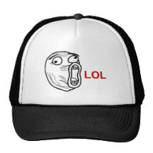 LOL Laugh Out Loud Rage Face Meme Hat