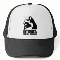 lolcat the internet is serious business trucker hat