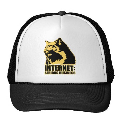 lolcat the internet is serious business mesh hats