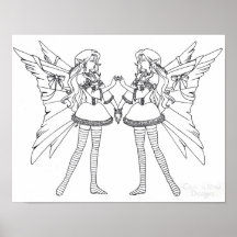 Lolita Faeries Colour-Your-Own Posters