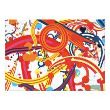 Lollipop Carnival Candy Swirls Colourful fun Invite