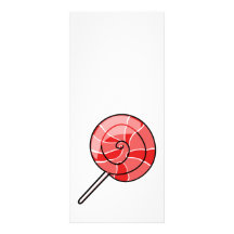 LolliPop red Customized Rack Card