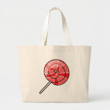 LolliPop red Tote Bags