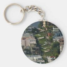 Lombard Street In San Francisco Americas Crookedes Keychain