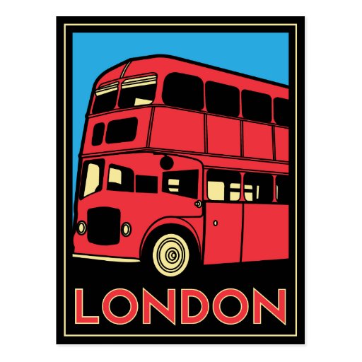 London Art Deco Poster Postcard