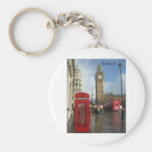 London Big Ben Phone box (by St.K) Key Chains