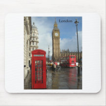 London Big Ben Phone box (by St.K) Mouse Pads