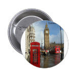 London Big Ben Phone box (by St.K) Pinback Button