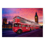 London bus and Big Ben Greeting Card