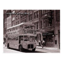 london bus postcard