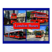london bus postcard 18