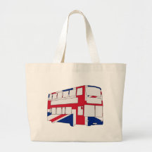 London Bus with Union Jack t shirts and gifts Tote Bag
