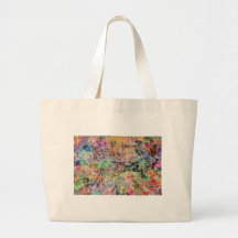 London Map Art Watercolour Bags