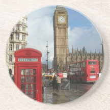 London Phone box & Big Ben (St.K) Drink Coaster