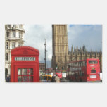 London Phone box & Big Ben (St.K) Rectangle Stickers