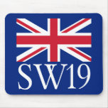London Postcode SW19 with Union Jack Mousemat