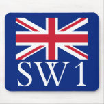 London Postcode SW1 with Union Jack Mouse Pads