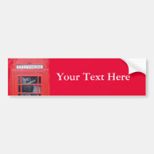London Red Telephone Box Bumper Stickers
